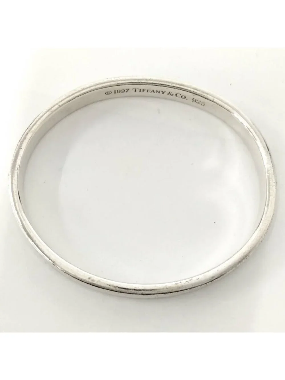 Tiffany & Co Narrow Bangle Bracelet 925 Sterling Silver